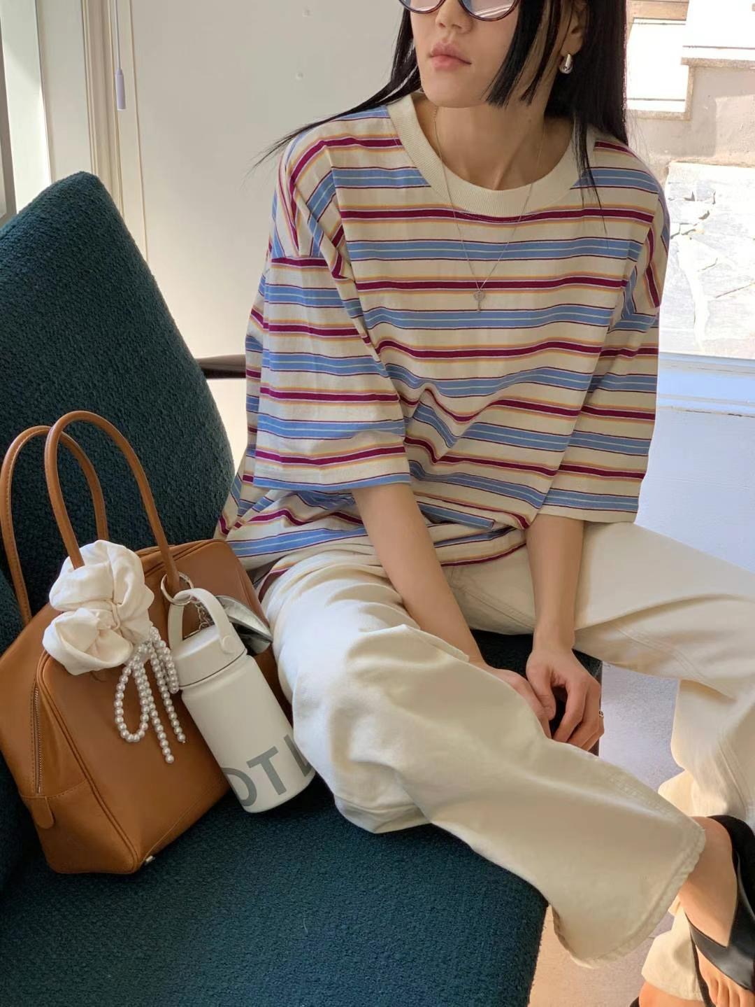 UNBOXING韓國直郵東大門代購女裝新款職業真品24春夏休閑T恤UNBOXINGT恤