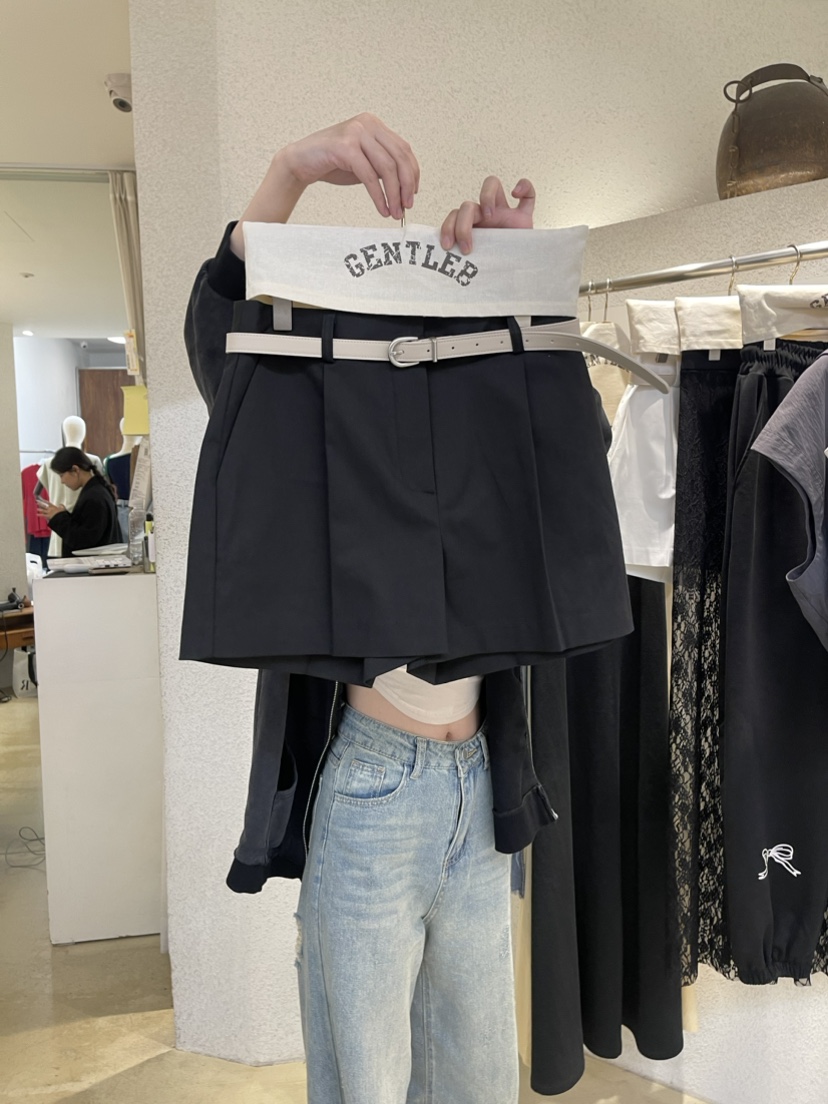 GENTLE B直郵韓國代購女裝新款時尚熱賣職業24春夏短褲含腰帶GENTLE B短褲