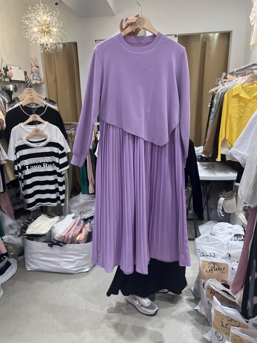 HOJAE韓國直郵東大門代購女裝新品真品休閑人氣推薦連衣裙雙層HOJAE連衣裙圖色2