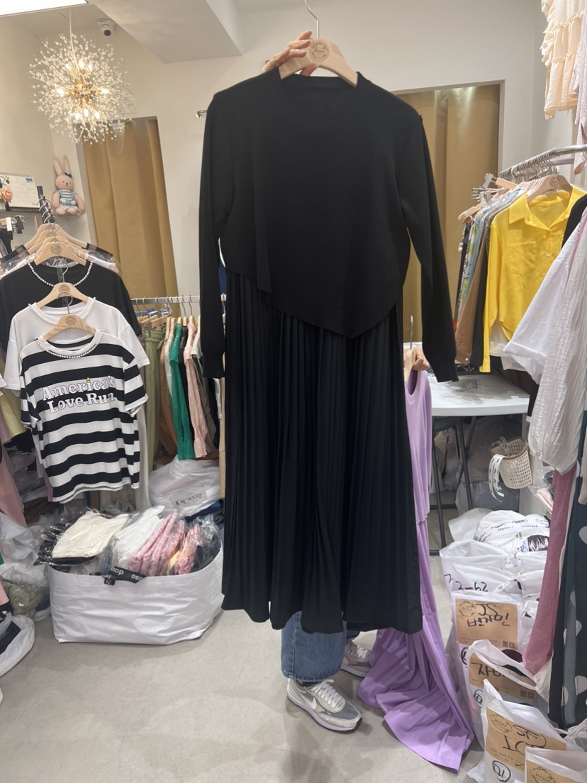 HOJAE韓國直郵東大門代購女裝新品真品休閑人氣推薦連衣裙雙層HOJAE連衣裙圖色3
