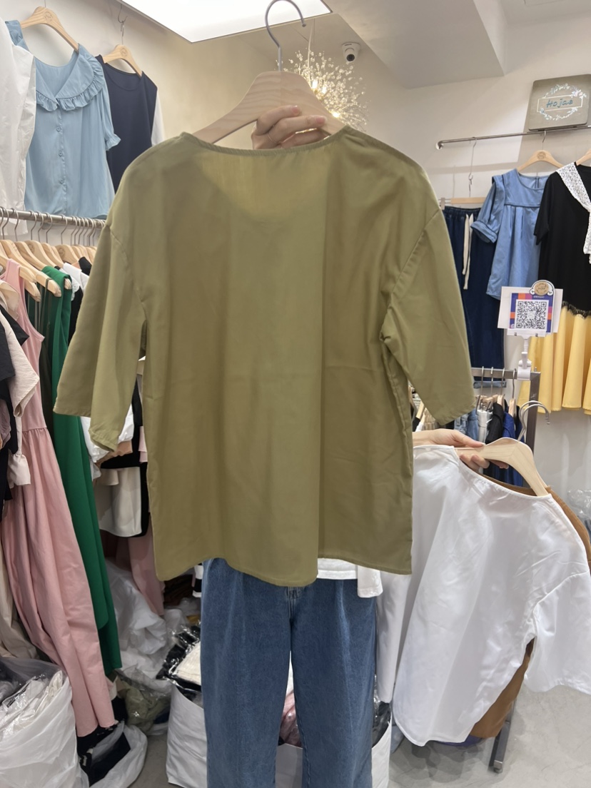 HOJAE韓國直郵女裝新品人氣職業熱賣推薦24春夏襯衫蕾絲衫HOJAE襯衫/蕾絲衫