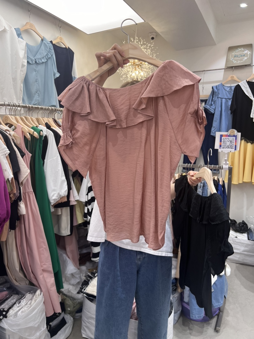 HOJAE韓國直郵東大門代購女裝新款時尚24春夏真品襯衫蕾絲衫HOJAE襯衫/蕾絲衫