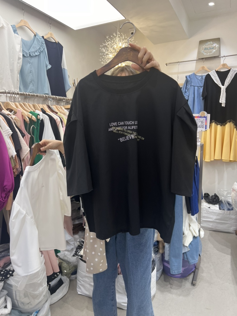 HOJAE韓國直郵女裝新款職業24春夏人氣真品時尚推薦休閑T恤HOJAET恤圖色3
