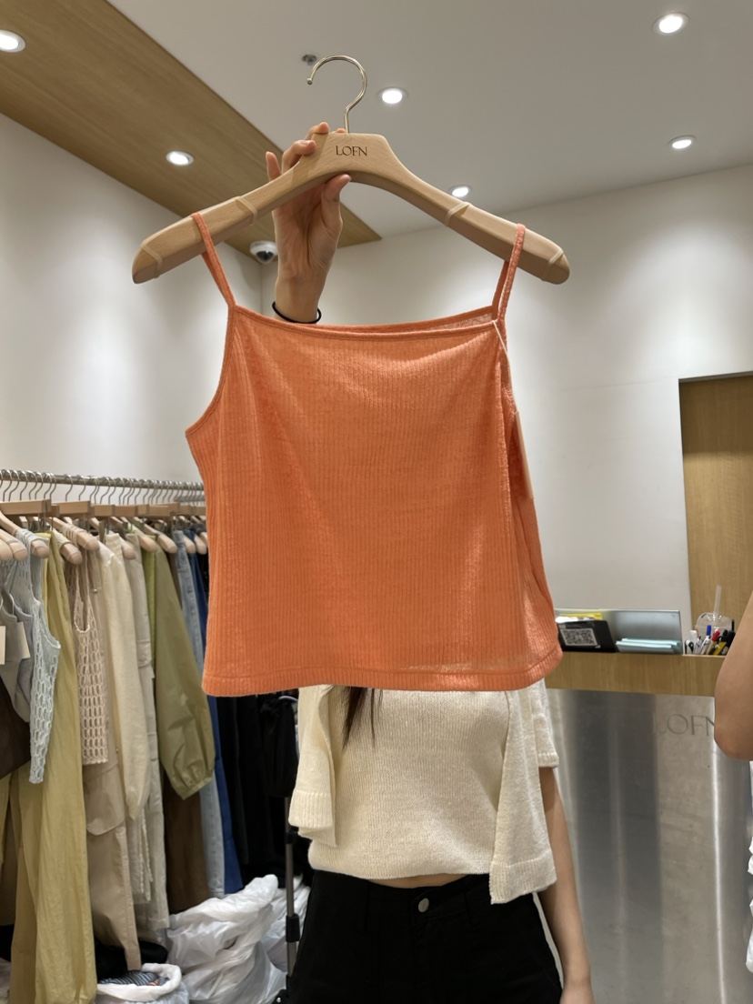 LOFN韓國直郵東大門代購女裝新款24春夏時尚真品吊帶背心CURVY吊帶/背心圖色3
