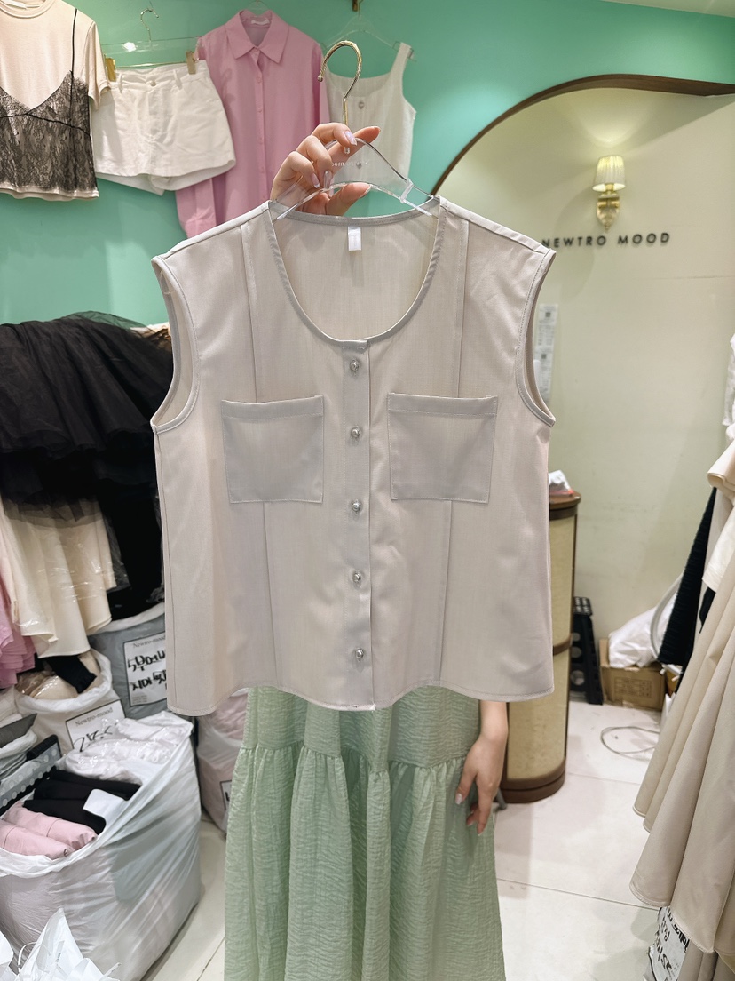 NEWTRO MOOD韓國直郵東大門實拍女裝新品時尚人氣吊帶背心YUNBAL吊帶/背心圖色2
