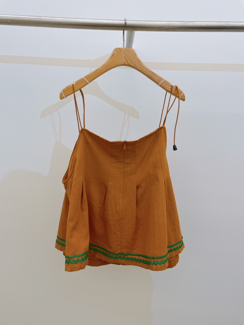 THORE韓國直郵東大門代購女裝新品時尚休閑真品吊帶背心亞麻THORE吊帶/背心