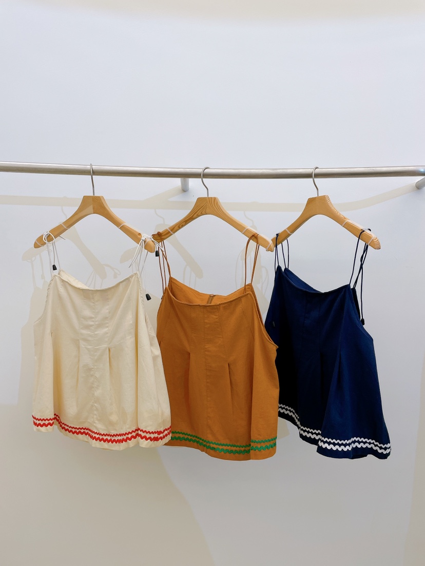 THORE韓國直郵東大門代購女裝新品時尚休閑真品吊帶背心亞麻THORE吊帶/背心