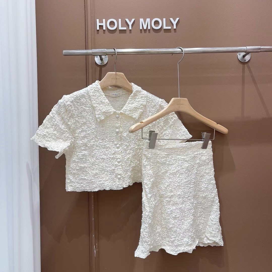 HOLYMOLY韓國直郵女裝新品推薦職業休閑時尚24春夏熱賣套裝DKS08套裝