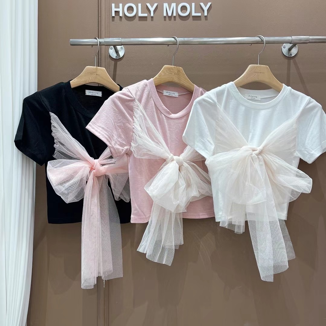 HOLYMOLY韓國直郵女裝新款休閑熱賣時尚人氣職業24春夏T恤DKS08T恤圖色2左二色