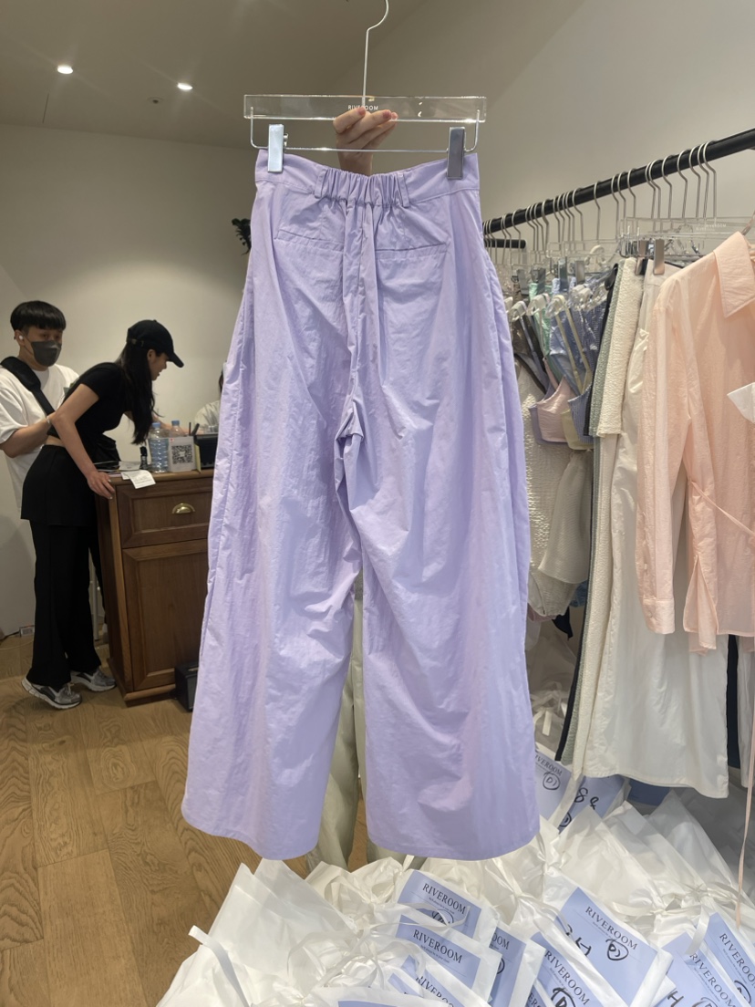 RIVEROOM韓國直郵東大門代購女裝新款真品人氣24春夏休閑褲RIVEROOM休閑褲