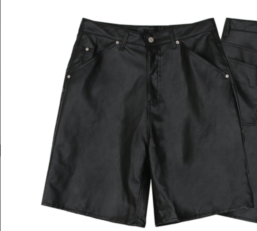 ROA-男裝直郵韓國代購女裝新品真品熱賣時尚推薦人氣短褲皮革ROA短褲圖色1