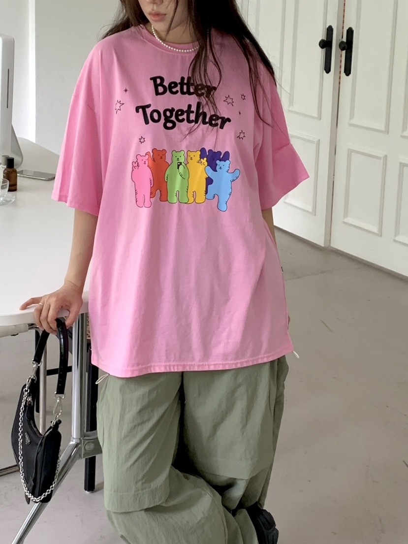 SUNDAY MOOD韓國直郵女士新品人氣熱賣24春夏真品推薦T恤BOWIET恤