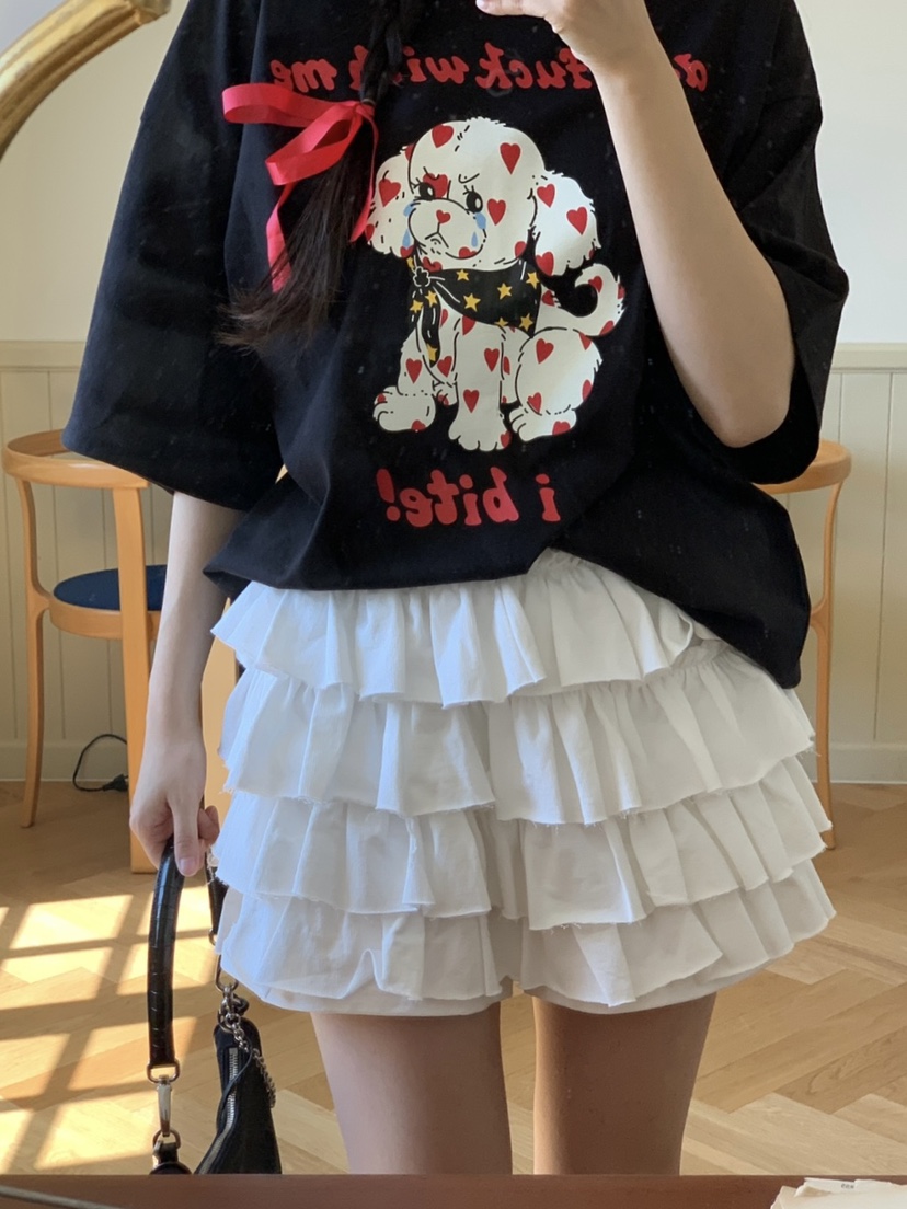 SUNDAY MOOD韓國直郵女士新款休閑24春夏人氣職業真品T恤BOWIET恤