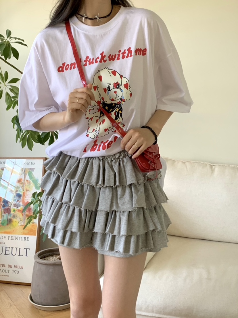 SUNDAY MOOD韓國直郵女士新款休閑24春夏人氣職業真品T恤BOWIET恤