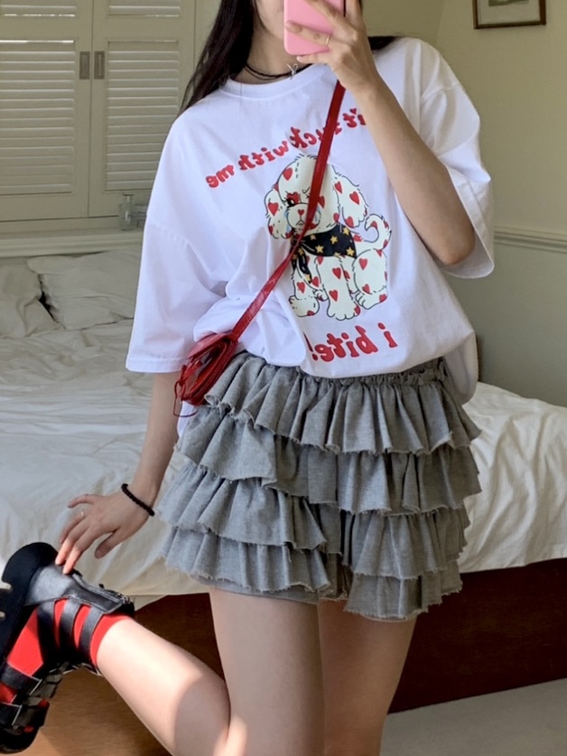 SUNDAY MOOD韓國直郵女士新款休閑24春夏人氣職業真品T恤BOWIET恤