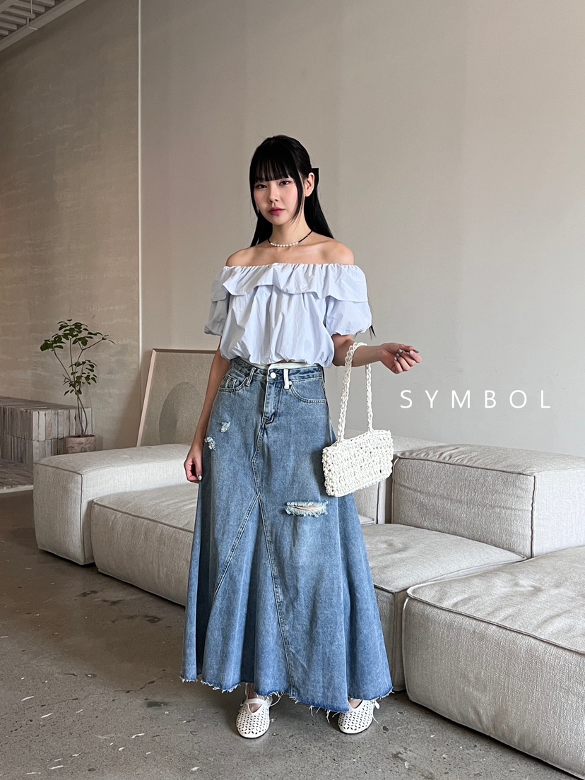 SYMBOL直郵韓國代購女裝新品推薦休閑時尚人氣襯衫蕾絲衫短款SYMBOL襯衫/蕾絲衫
