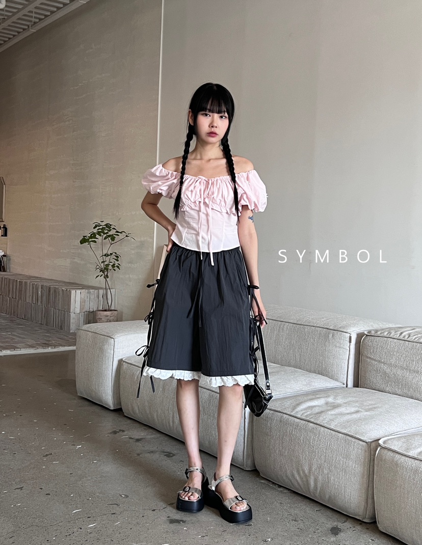 SYMBOL韓國直郵東大門實拍女裝新品熱賣推薦24春夏襯衫蕾絲衫SYMBOL襯衫/蕾絲衫