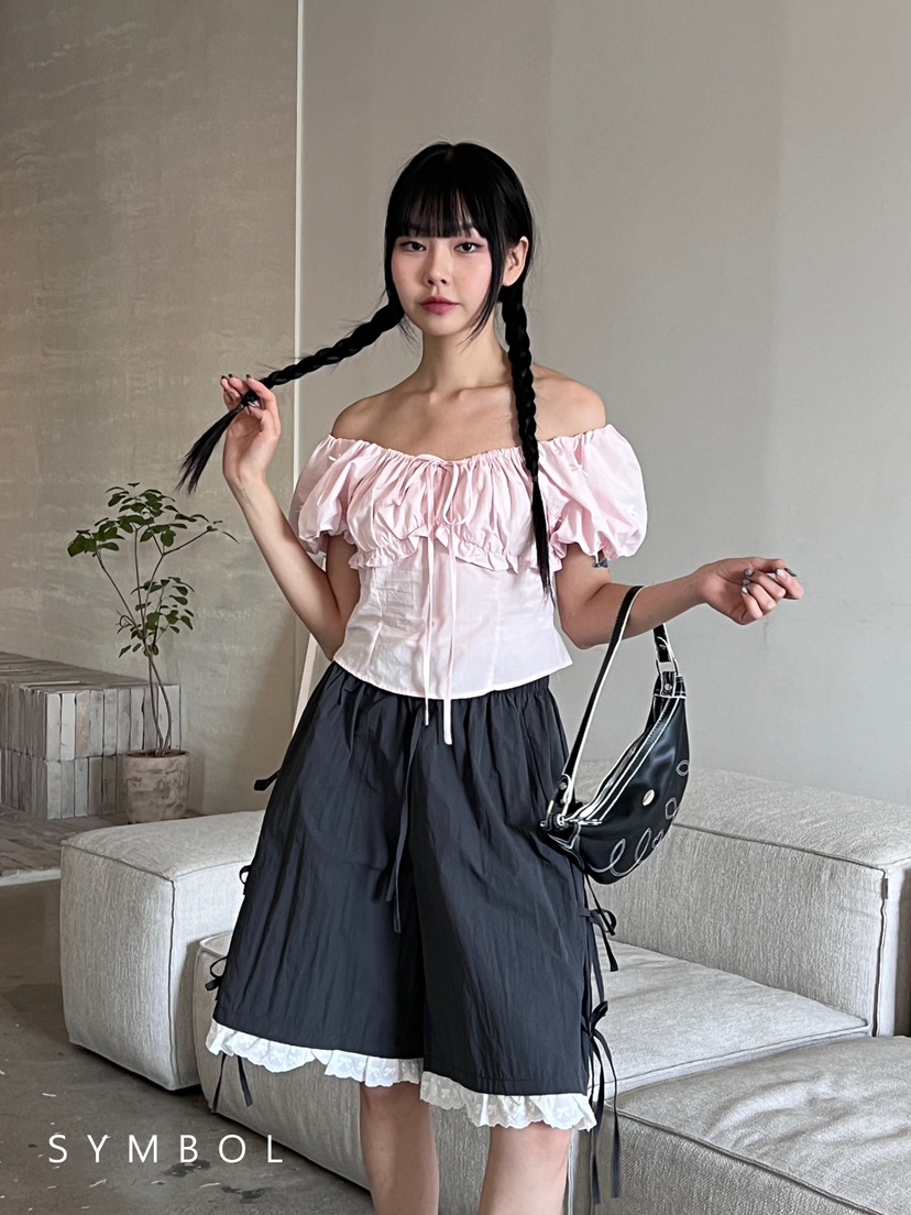 SYMBOL韓國直郵東大門實拍女裝新品熱賣推薦24春夏襯衫蕾絲衫SYMBOL襯衫/蕾絲衫