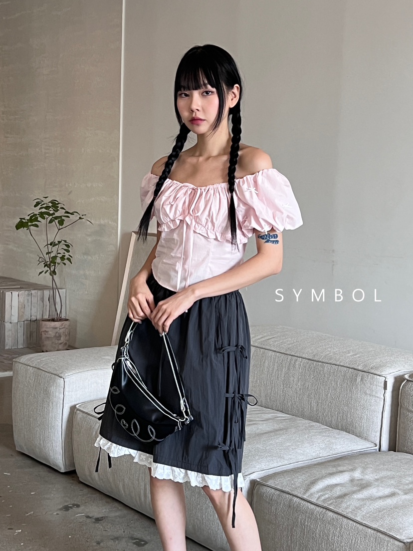 SYMBOL韓國直郵東大門實拍女裝新品熱賣推薦24春夏襯衫蕾絲衫SYMBOL襯衫/蕾絲衫