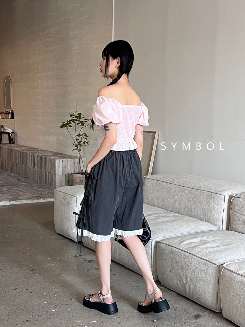SYMBOL韓國直郵東大門實拍女裝新品熱賣推薦24春夏襯衫蕾絲衫SYMBOL襯衫/蕾絲衫
