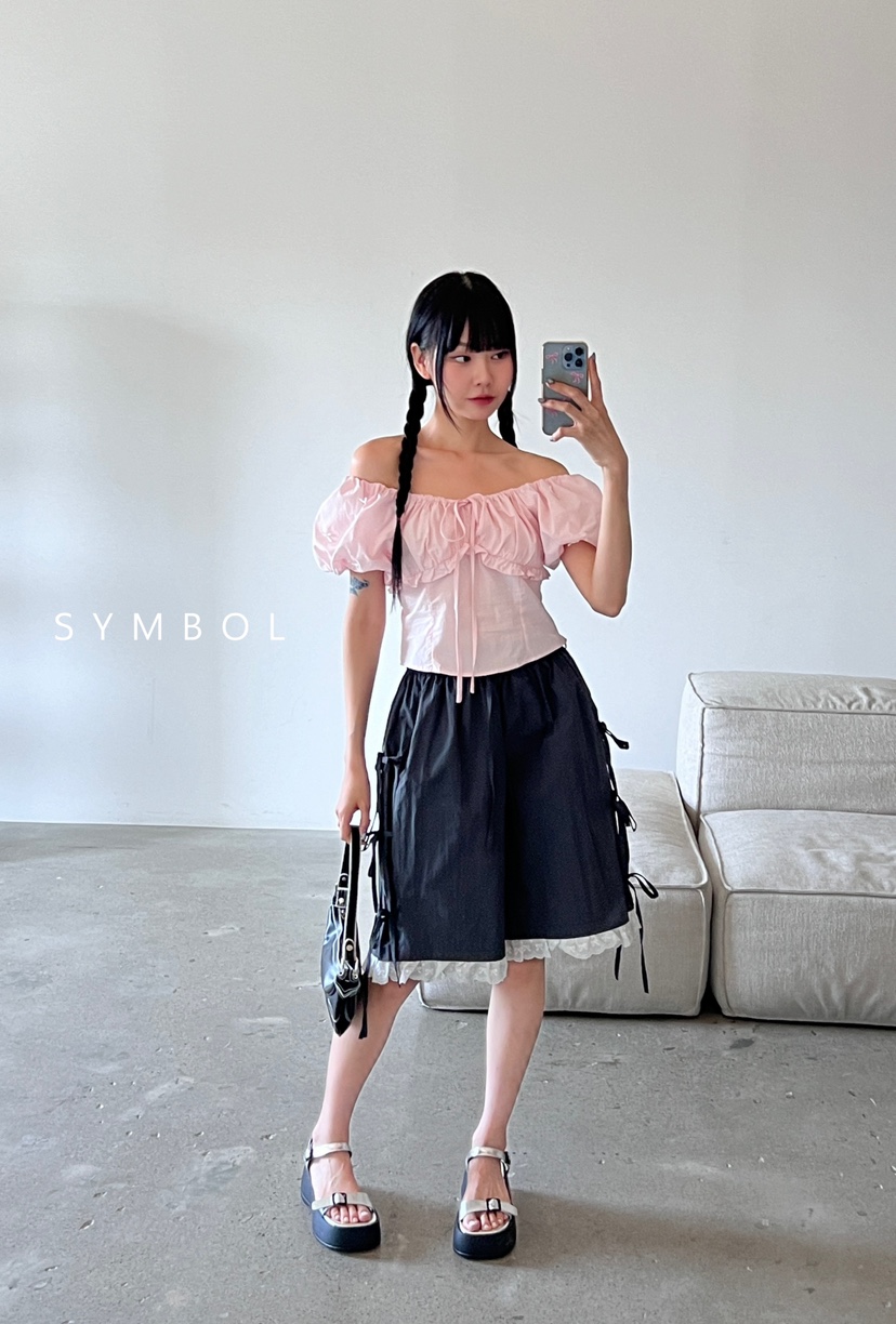 SYMBOL韓國直郵東大門實拍女裝新品熱賣推薦24春夏襯衫蕾絲衫SYMBOL襯衫/蕾絲衫