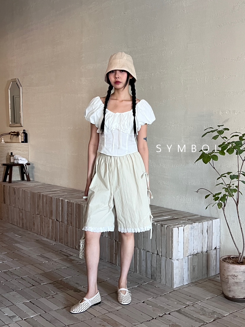 SYMBOL韓國直郵東大門實拍女裝新品熱賣推薦24春夏襯衫蕾絲衫SYMBOL襯衫/蕾絲衫