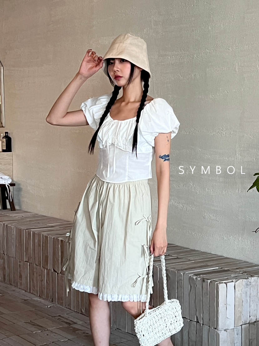 SYMBOL韓國直郵東大門實拍女裝新品熱賣推薦24春夏襯衫蕾絲衫SYMBOL襯衫/蕾絲衫