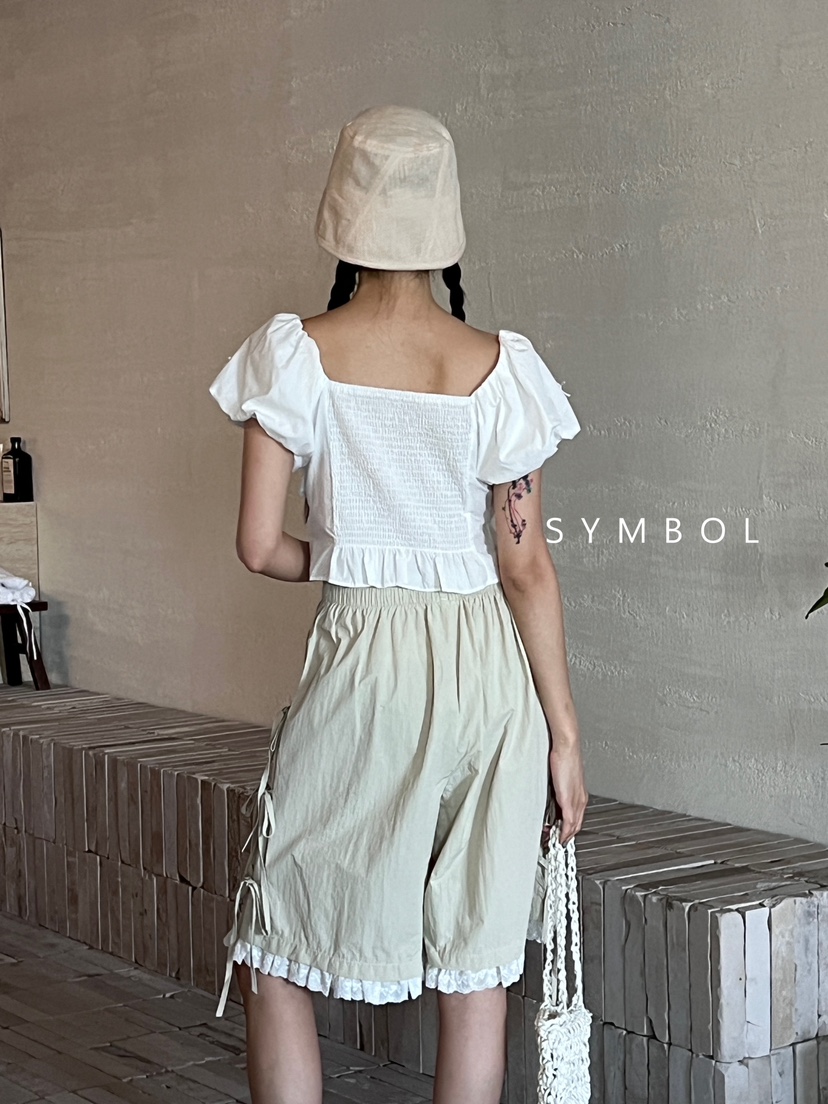 SYMBOL韓國直郵東大門實拍女裝新品熱賣推薦24春夏襯衫蕾絲衫SYMBOL襯衫/蕾絲衫