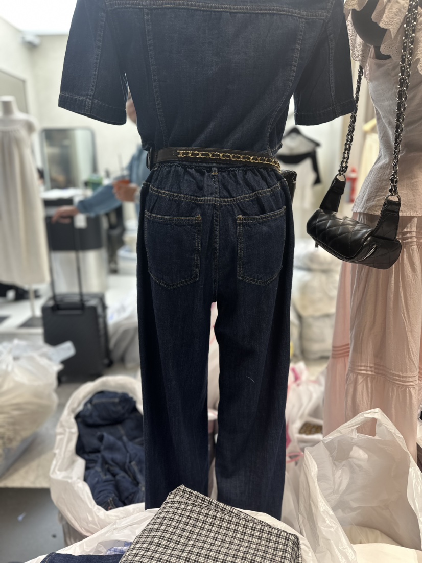VERANDA直郵韓國代購女裝新款人氣推薦時尚24春夏真品牛仔褲VERANDA牛仔褲
