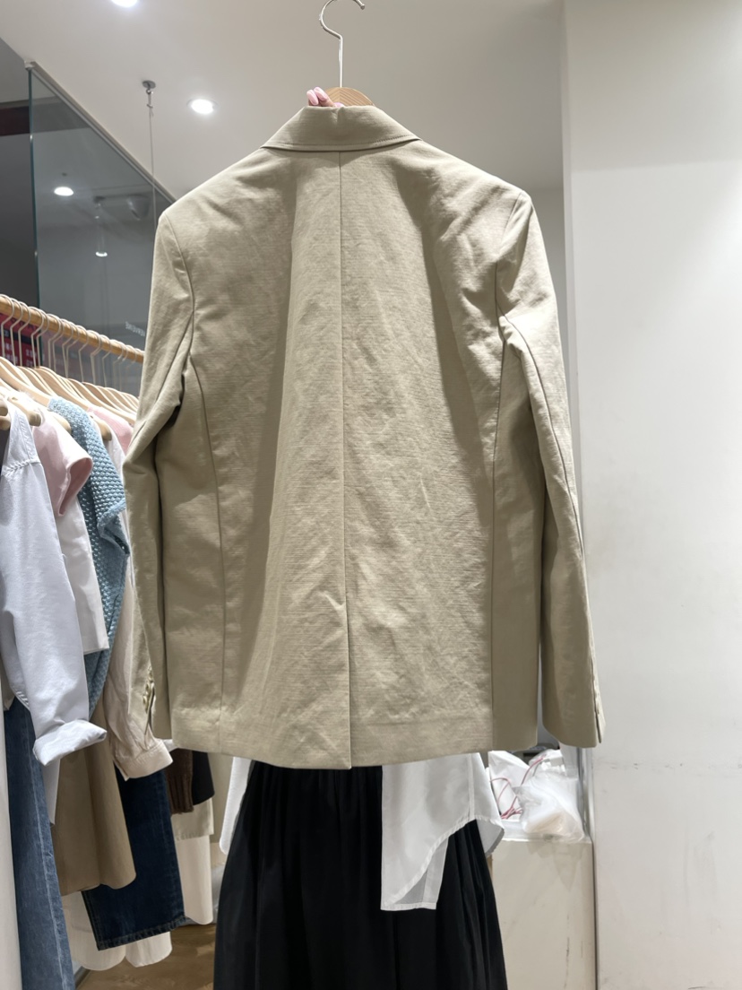 VERVEINE韓國直郵東大門代購女裝新品真品熱賣休閑夾克亞麻VERVEINE夾克
