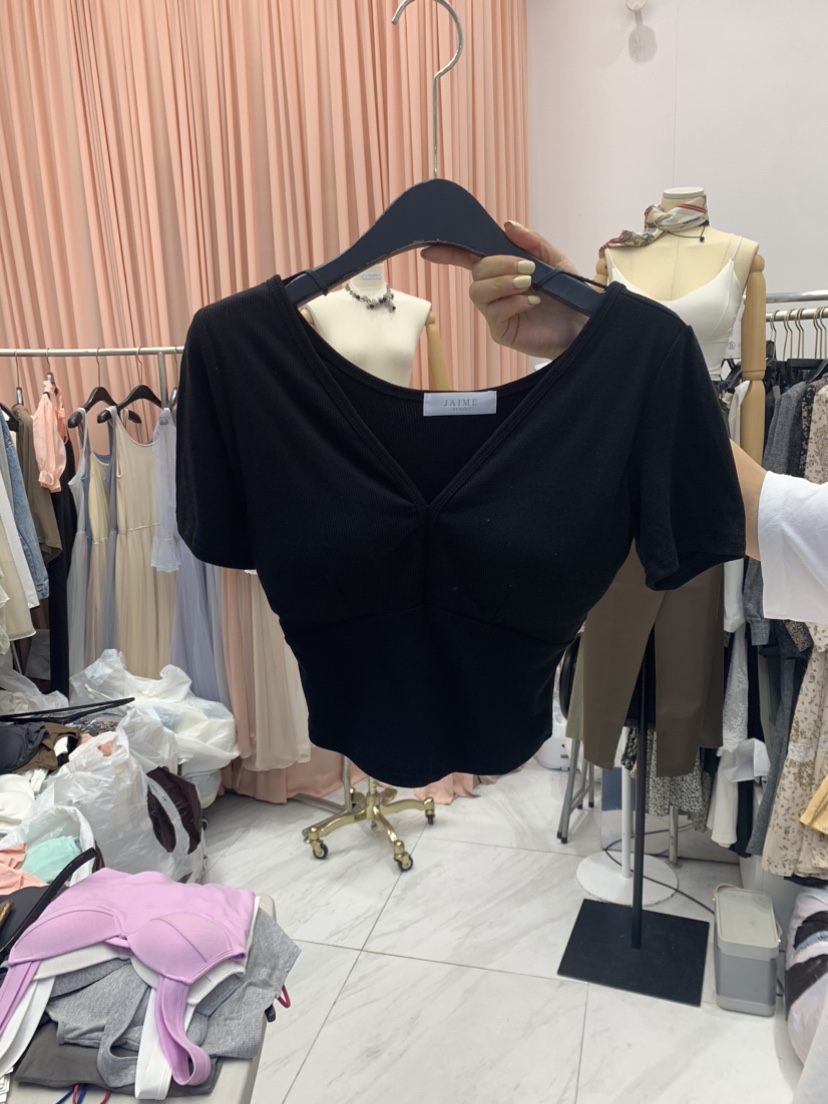 JAIME韓國直郵女裝新品職業時尚真品24春夏推薦休閑T恤短款JAIMET恤圖色3