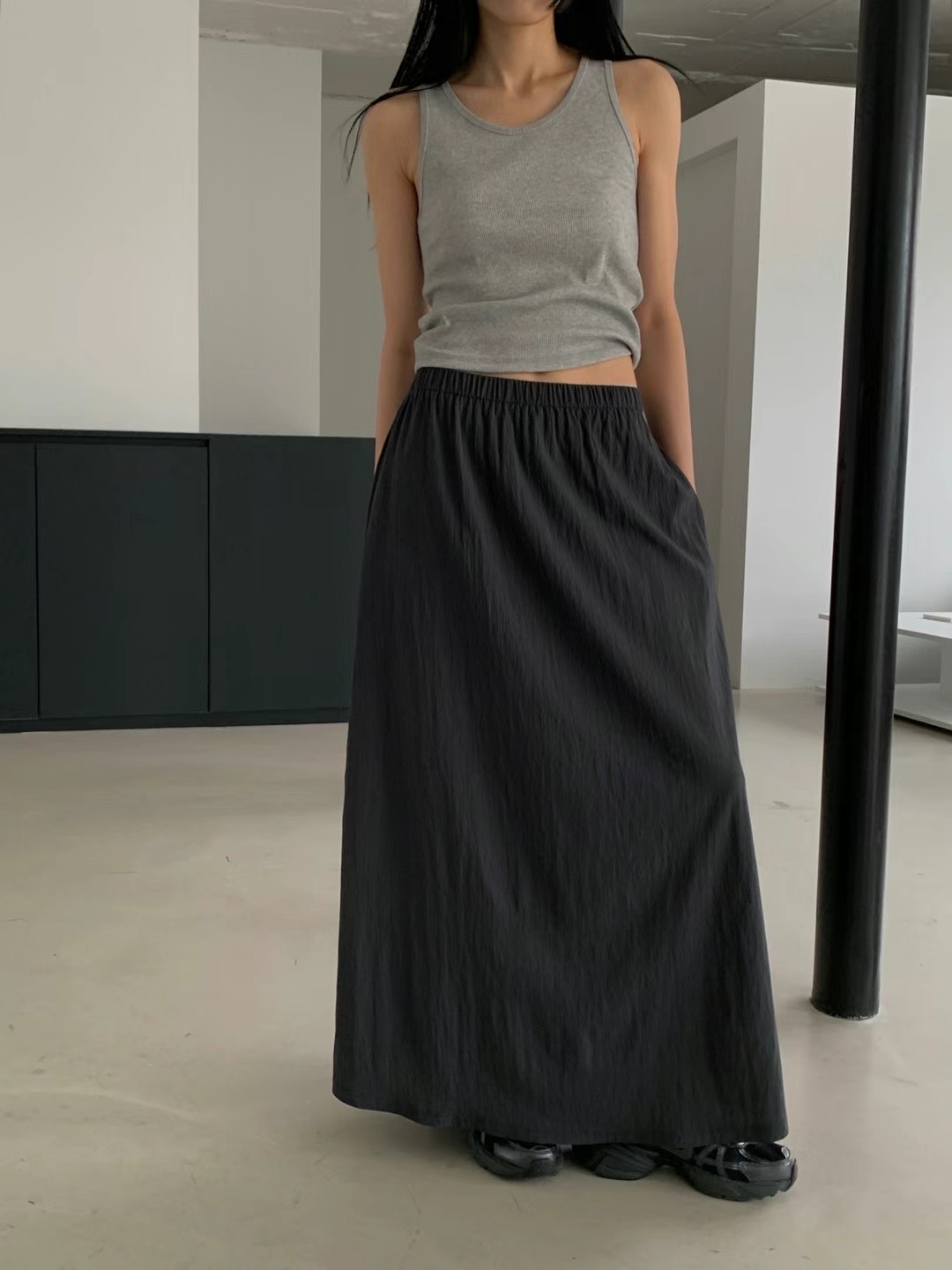UNLESS直郵韓國代購女裝新品真品休閑人氣職業時尚熱賣長裙UNLESS長裙圖色3