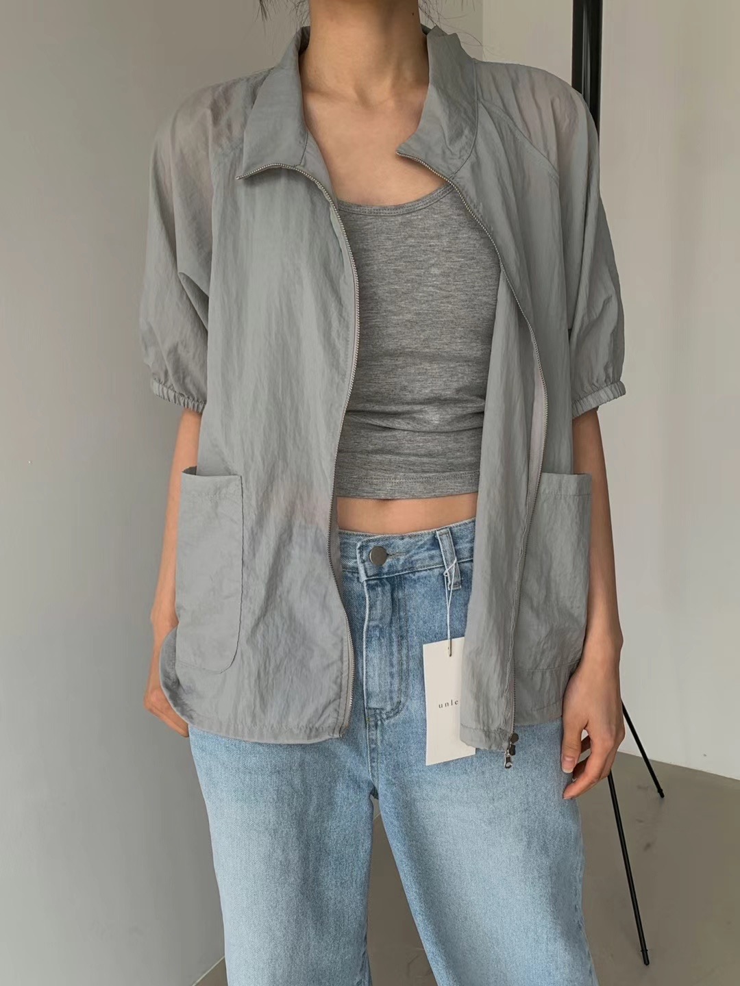 UNLESS韓國直郵東大門實拍女裝新品休閑職業推薦24春夏夾克UNLESS夾克