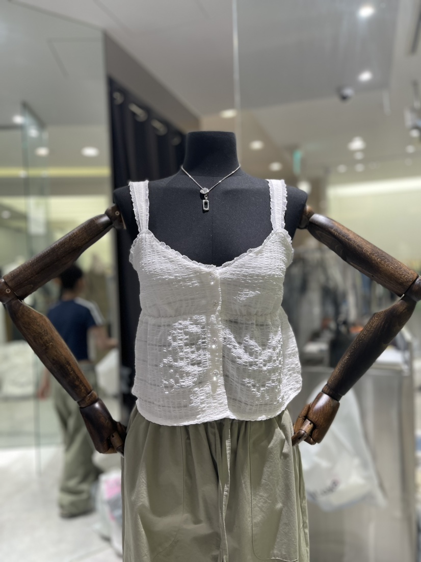 KIRKE直郵韓國代購女裝新款人氣時尚熱賣真品24春夏吊帶背心蕾絲VERVE吊帶/背心