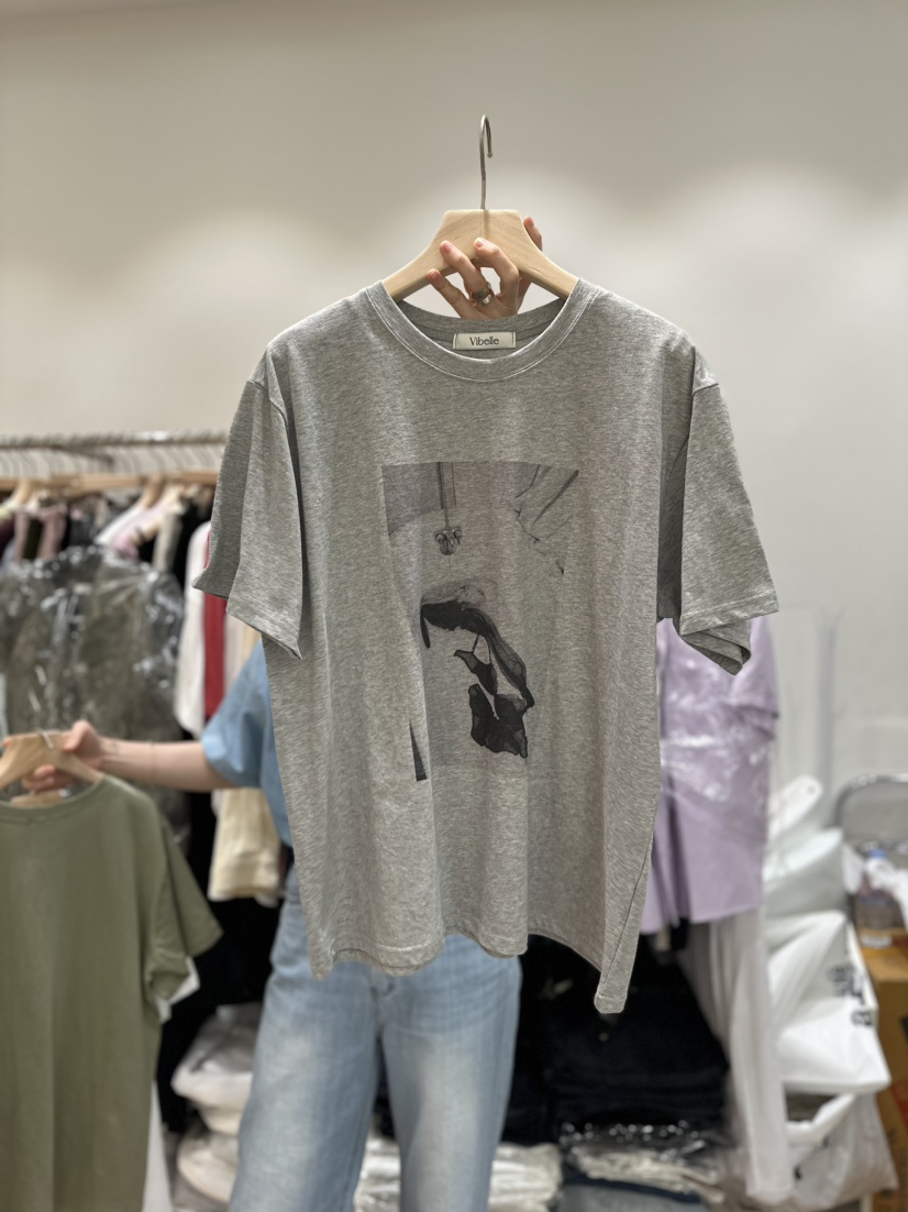 Vibelle直郵韓國代購女裝新品推薦時尚職業真品人氣休閑T恤VIBELLET恤圖色2