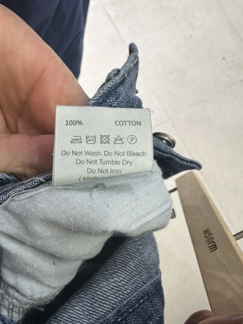 ws@rm/WA SHING ROOM韓國直郵女裝新品真品時尚熱賣牛仔褲ARTISANAL牛仔褲