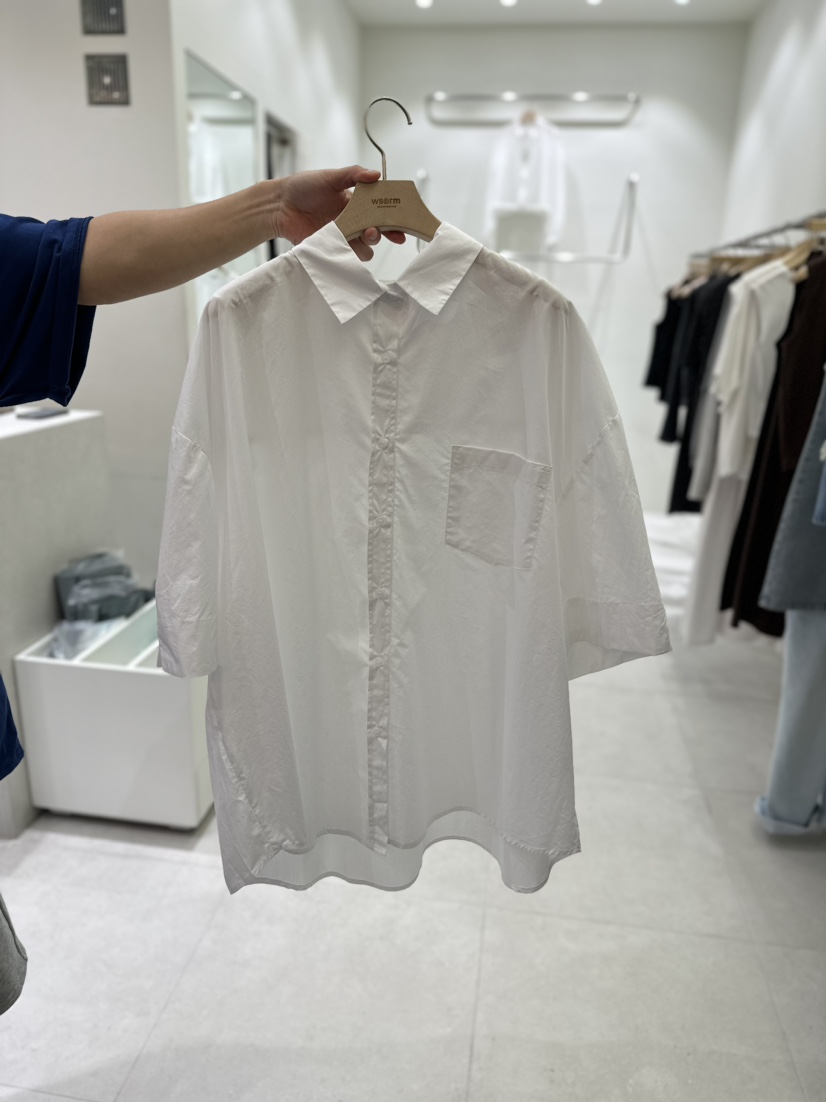 ws@rm/WA SHING ROOM韓國直郵東大門代購女裝新品熱賣襯衫蕾絲衫口袋ARTISANAL襯衫/蕾絲衫圖色2