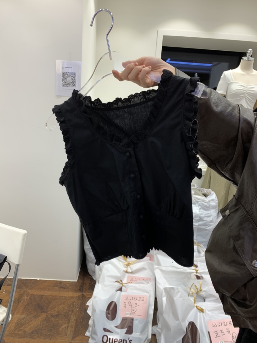 ANOES直郵韓國代購女裝新品熱賣人氣真品職業休閑襯衫蕾絲衫ANOES襯衫/蕾絲衫