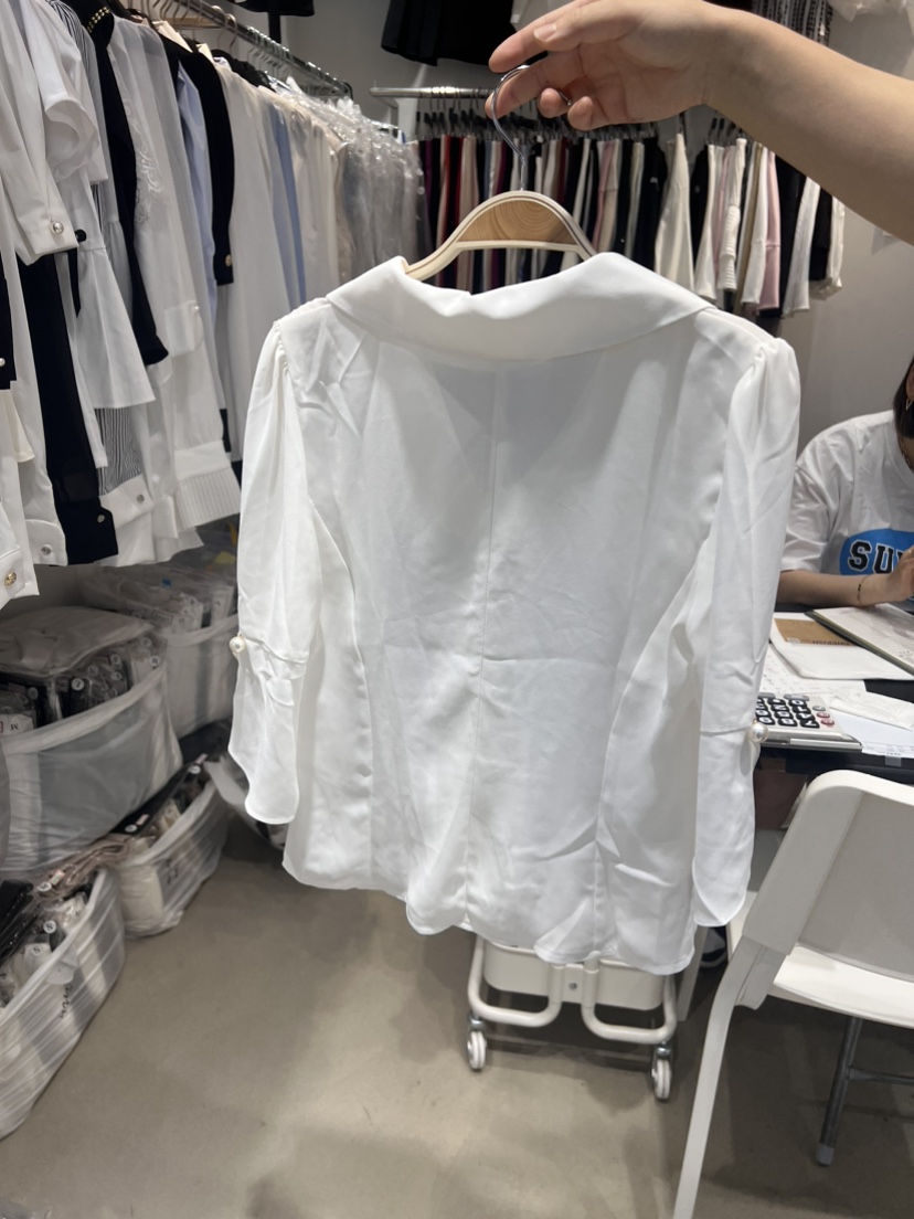 Cherish直郵韓國代購女裝新款職業時尚真品推薦24春夏襯衫蕾絲衫CHERISH-Q襯衫/蕾絲衫