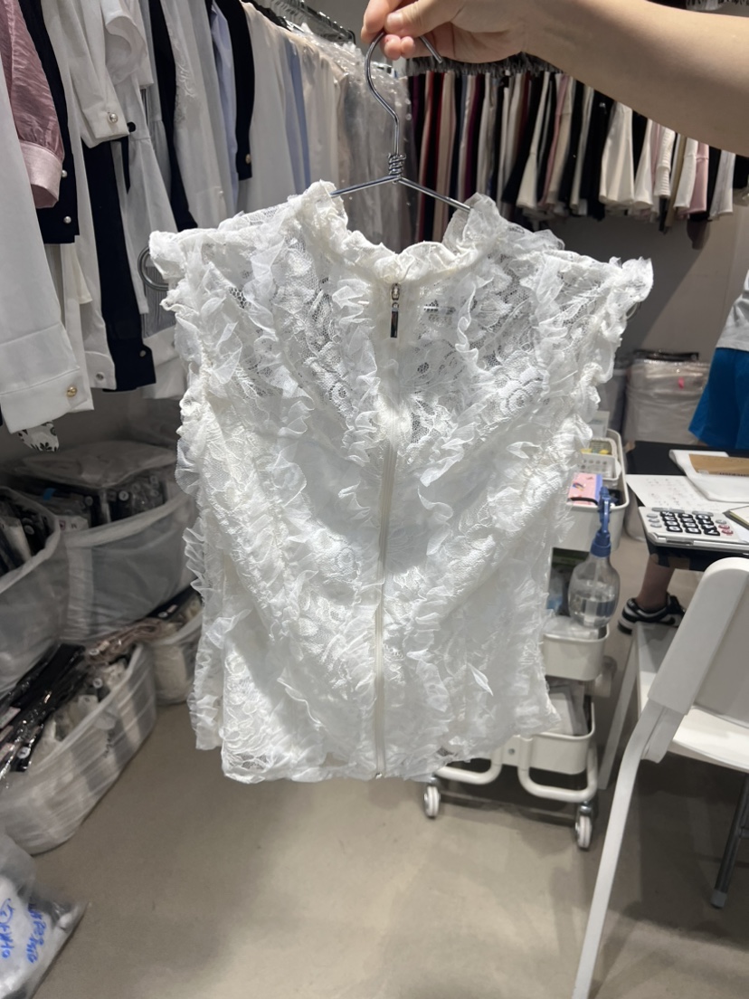 Cherish韓國直郵東大門實拍女裝新品推薦熱賣職業襯衫蕾絲衫CHERISH-Q襯衫/蕾絲衫