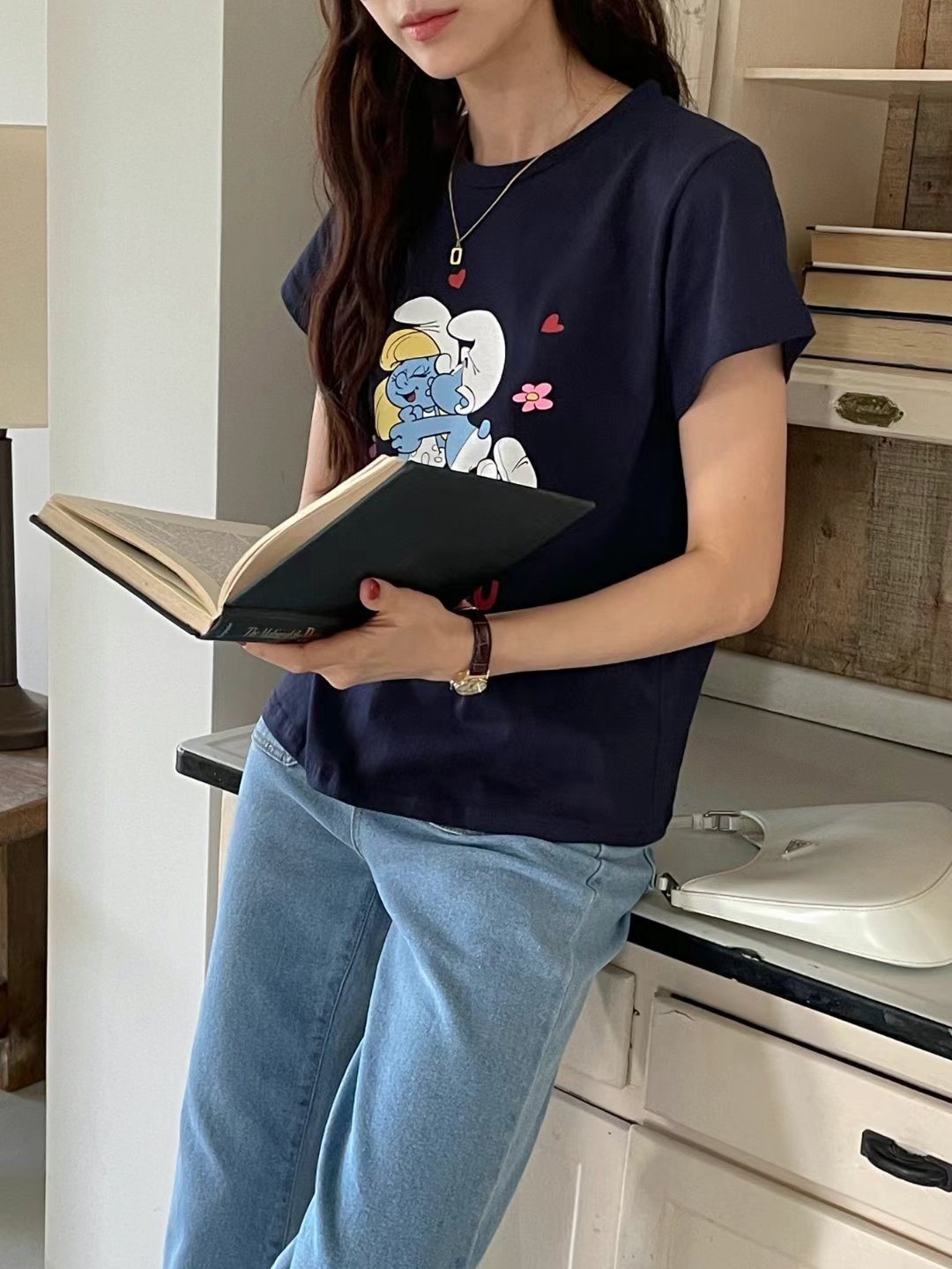 FRIDA韓國直郵東大門實拍女裝新款推薦人氣時尚休閑24春夏T恤FRIDAT恤