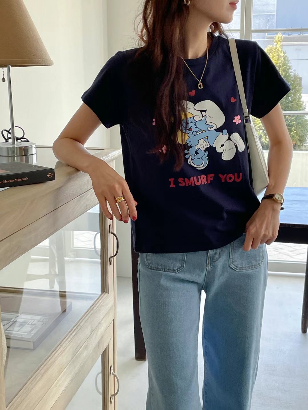 FRIDA韓國直郵東大門實拍女裝新款推薦人氣時尚休閑24春夏T恤FRIDAT恤