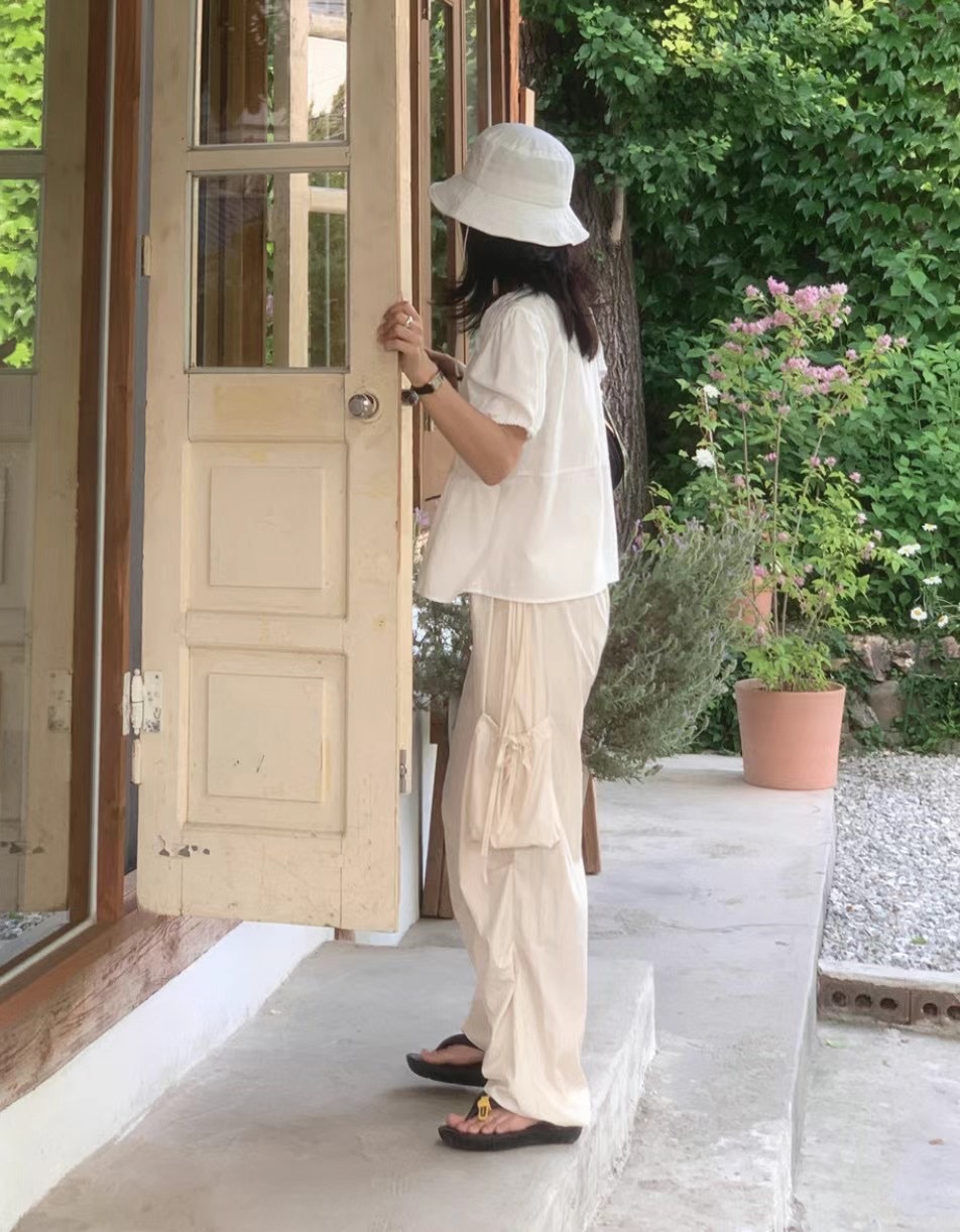 NATTY直郵韓國代購女裝新品推薦24春夏熱賣休閑休閑褲口袋NATTY休閑褲