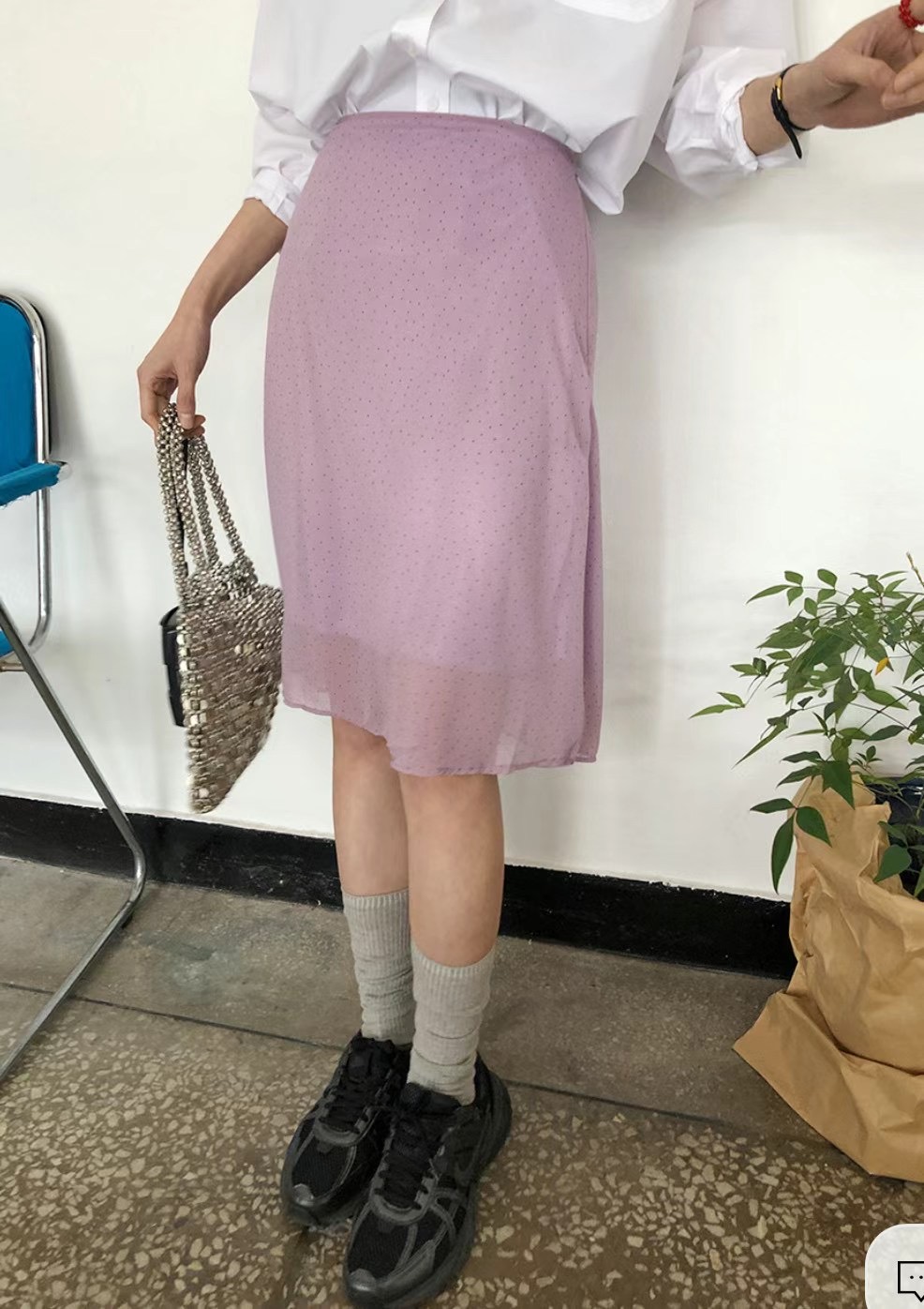 NATTY韓國直郵女裝新品職業時尚熱賣真品24春夏半身裙中短裙NATTY半身裙/中短裙