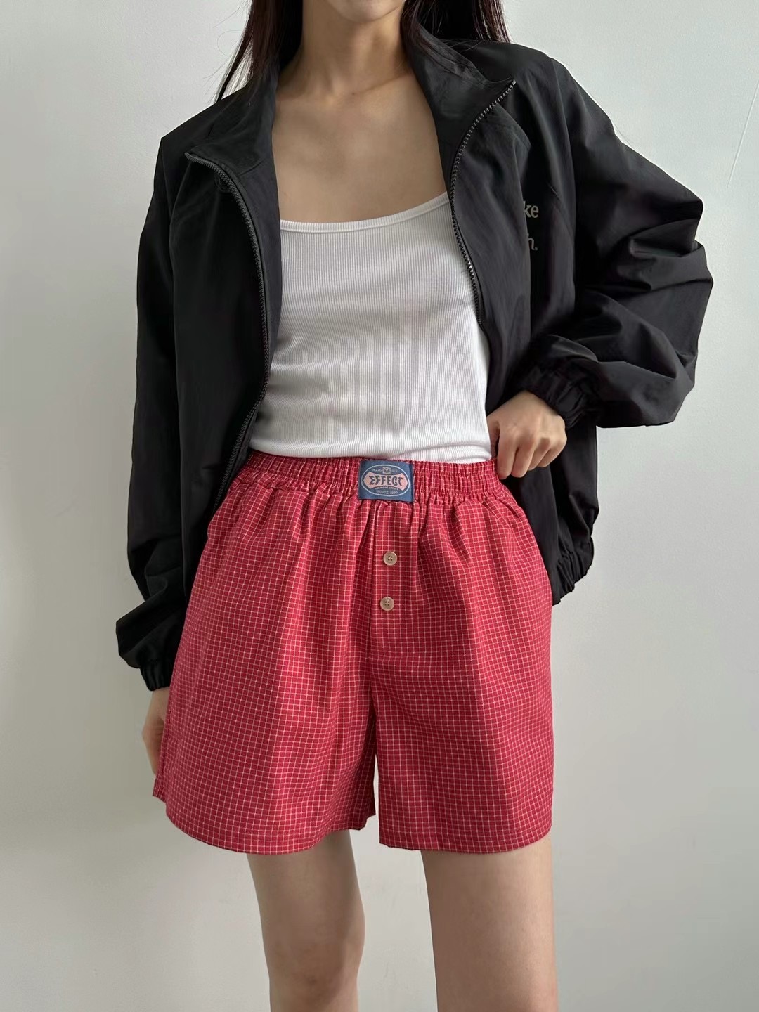 NATTY直郵韓國代購女裝新款休閑24春夏人氣推薦熱賣短褲格紋NATTY短褲