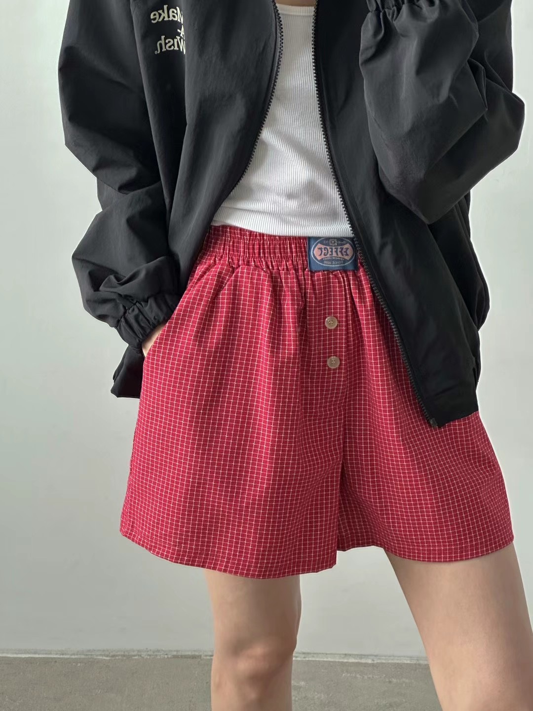 NATTY直郵韓國代購女裝新款休閑24春夏人氣推薦熱賣短褲格紋NATTY短褲
