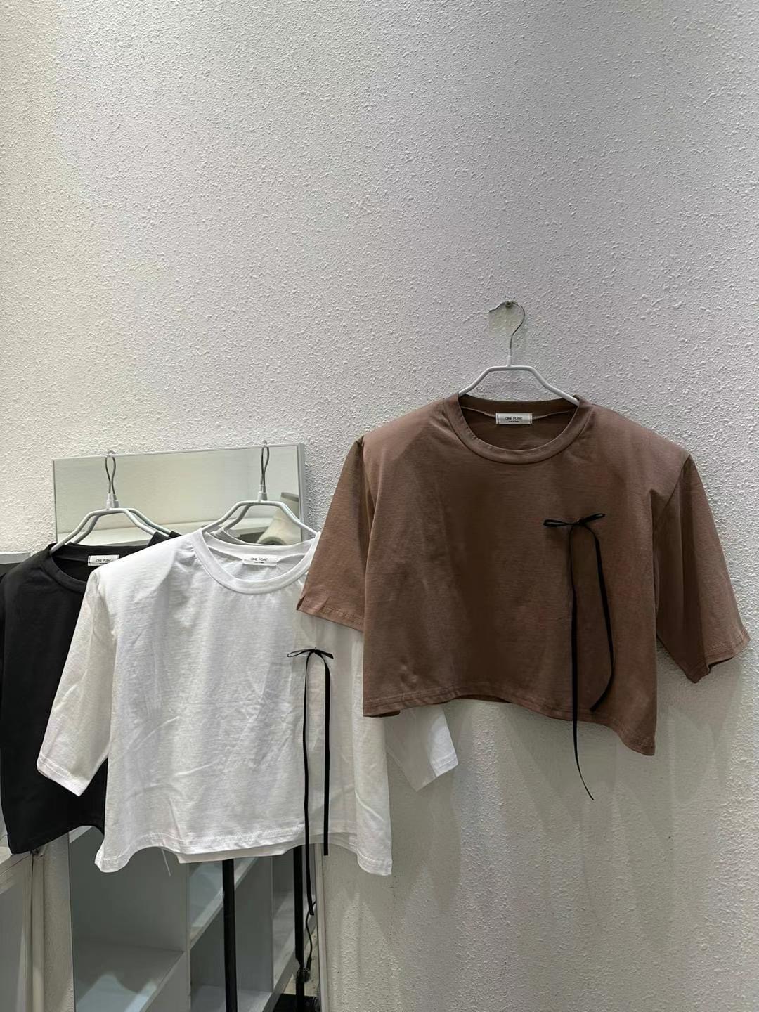 1POINT韓國直郵女裝新品24春夏休閑人氣推薦真品熱賣T恤1POINTT恤