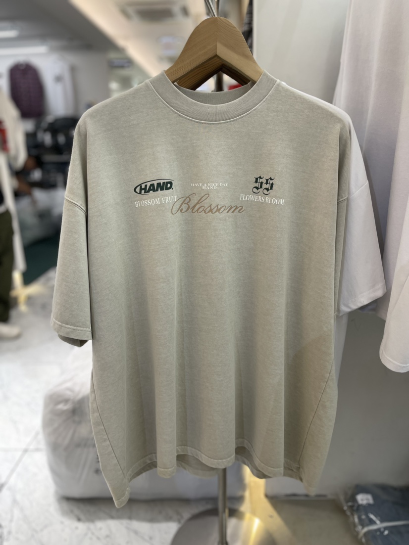 HAND-男裝韓國直郵東大門實拍女裝新品24春夏職業人氣T恤HAND-男裝T恤圖色3