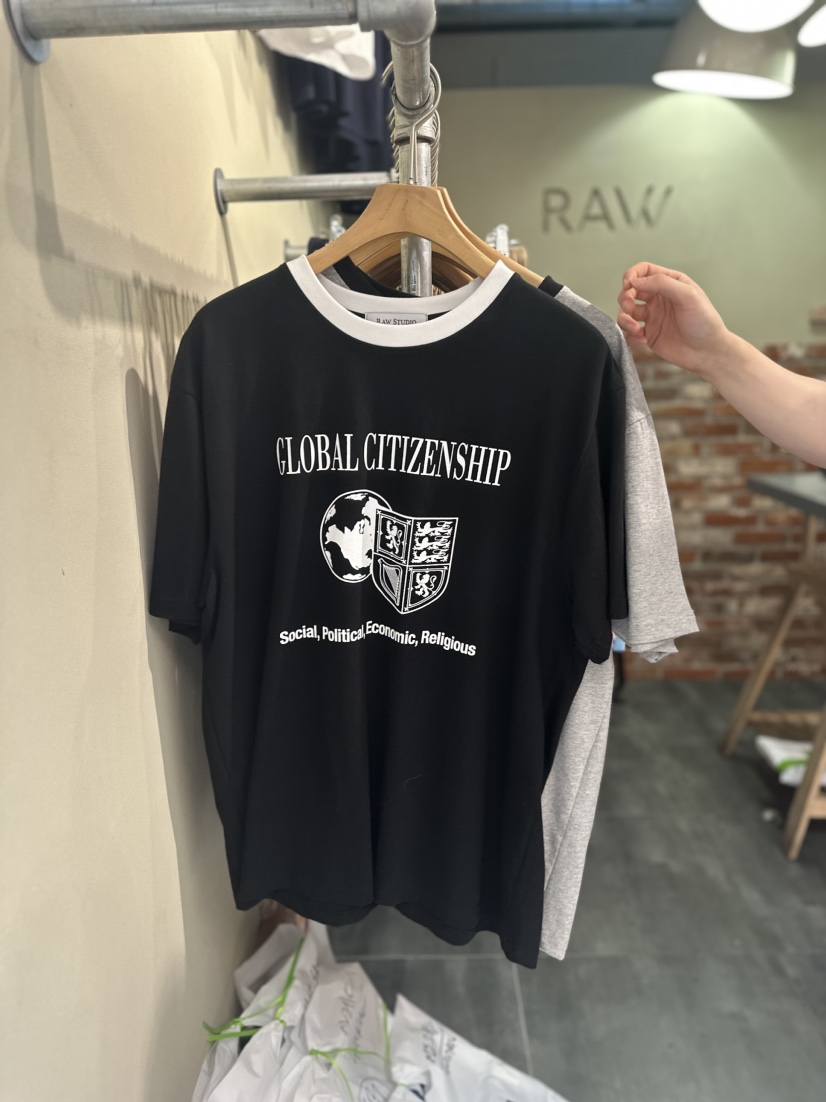 RAW-男裝韓國直郵女士新款休閑時尚真品職業人氣24春夏T恤RAW-男裝T恤圖色3