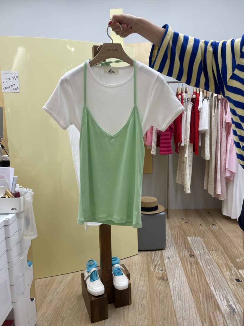 THE PLAN韓國直郵東大門代購女裝新品人氣推薦24春夏吊帶背心THE PLAN吊帶/背心